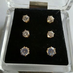 Beautiful Crystal & Gold Earring | Cubic Zirconia